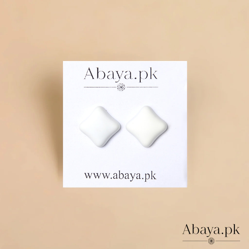 Matte Squre - Pure White Magnet Pins