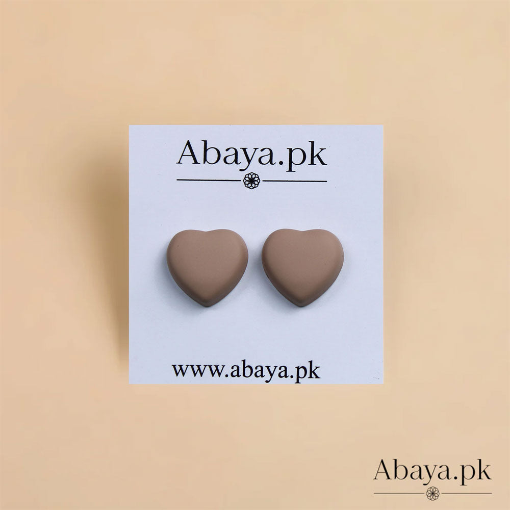 MATTE HEART - BEIGE MAGNET PINS