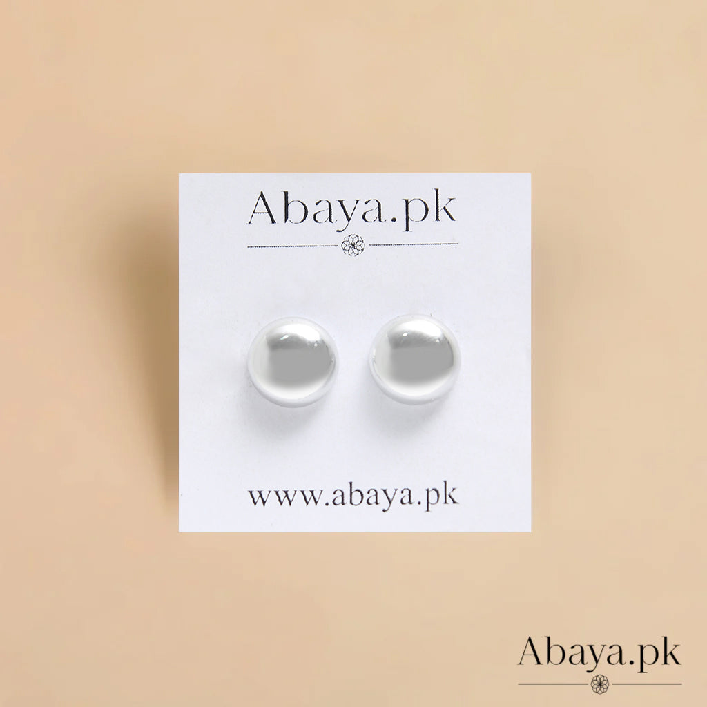 GLEAMING CIRCLES- SMOKEY SILVER MAGNET PINS