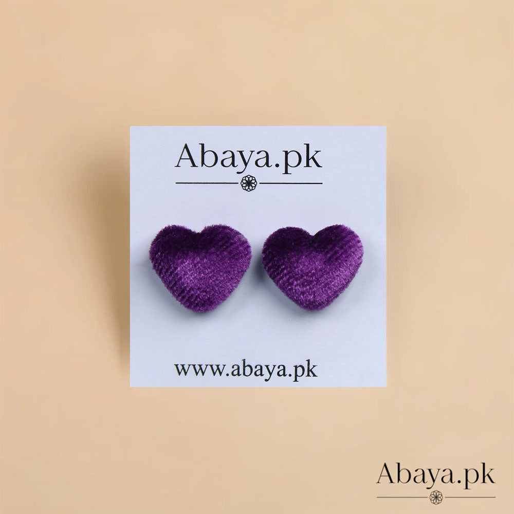 VELVET HEART - PURPLE MAGNET PINS
