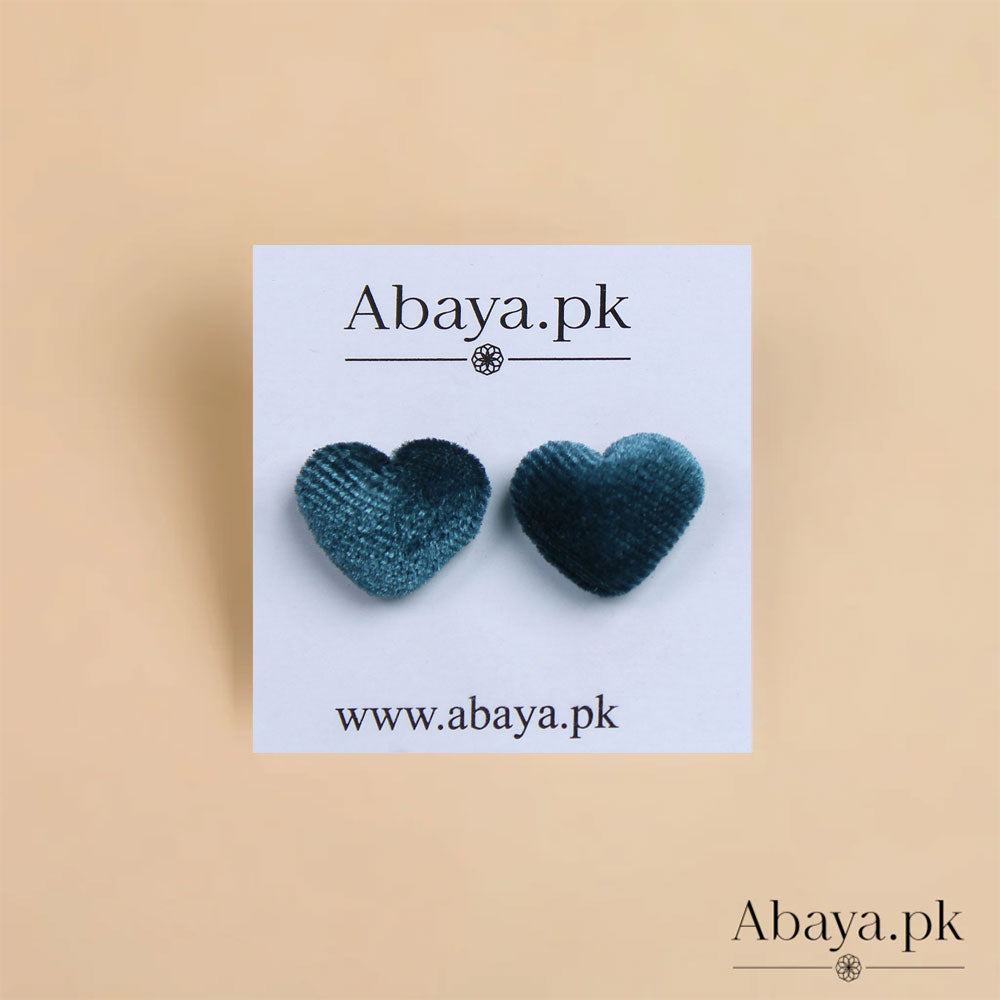 VELVET HEART - TEAL MAGNET PINS