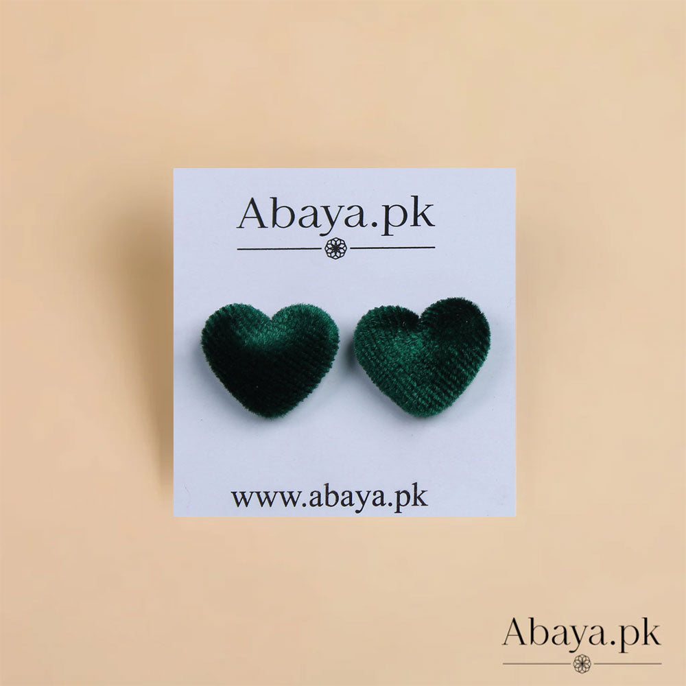 VELVET HEART - GREEN MAGNET PINS