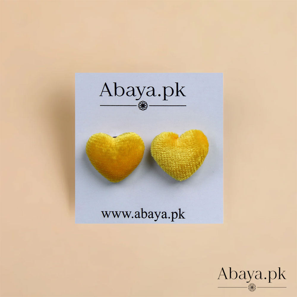 VELVET HEART - YELLOW MAGNET PINS