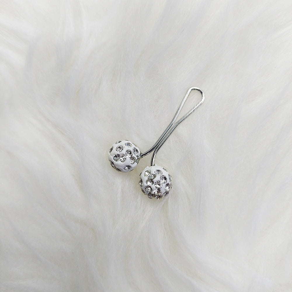 Crystal White Pin-Less Hijab Pins