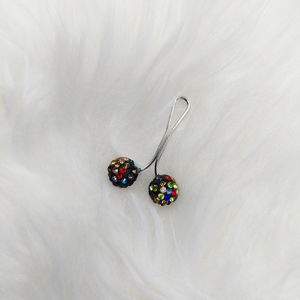 Crystal Black pin-less Hijab Pin (Multi)