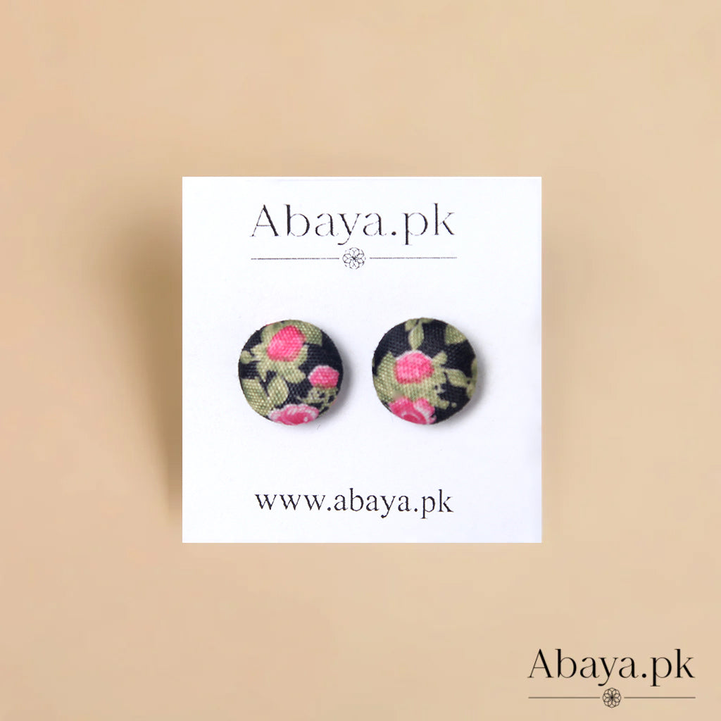 Printed Circlet - Rose Black Magnet Pins
