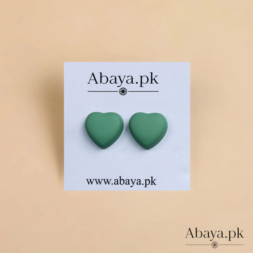 MATTE HEART - GREEN MAGNET PINS