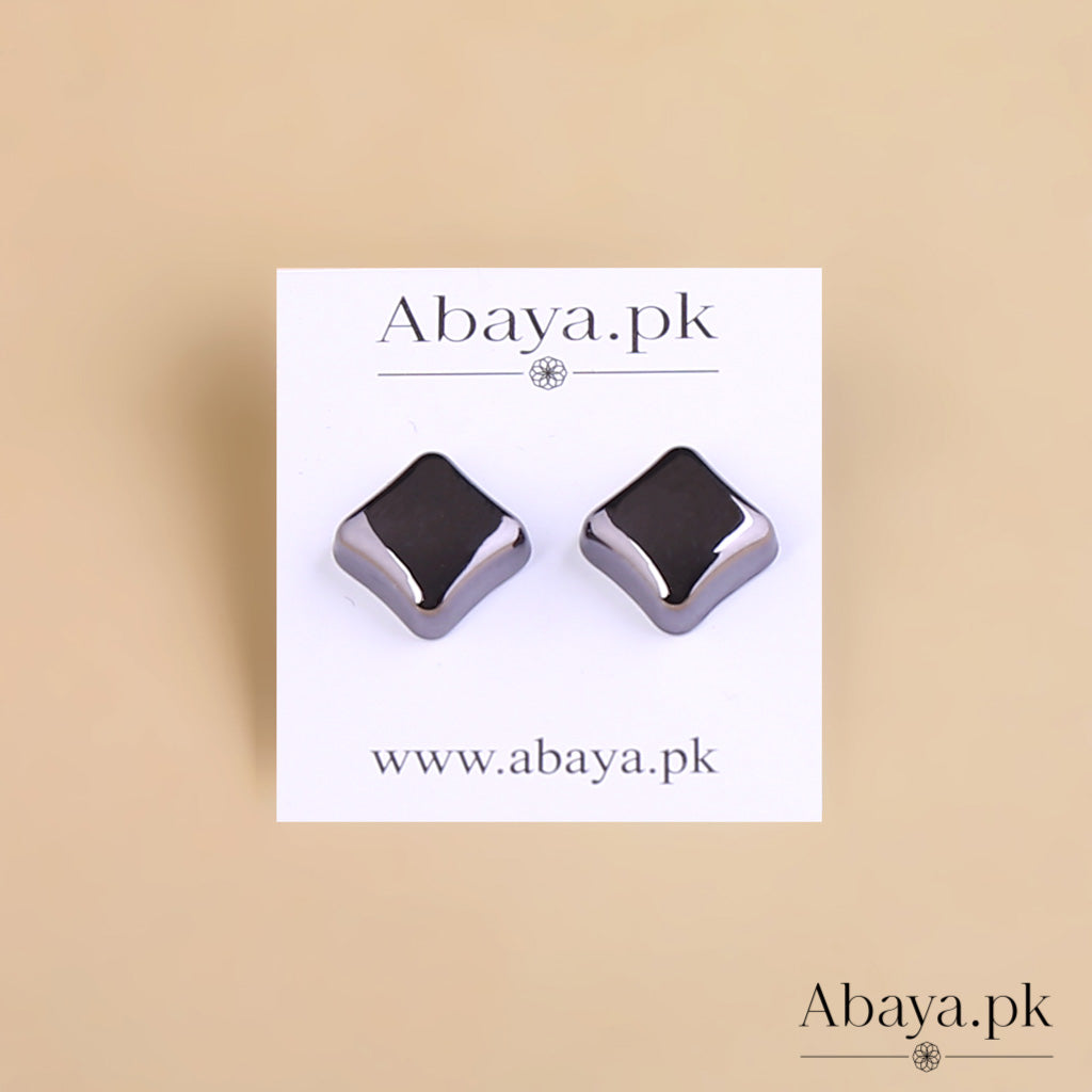 Gleaming Squares- Midnight Black Magnet Pins
