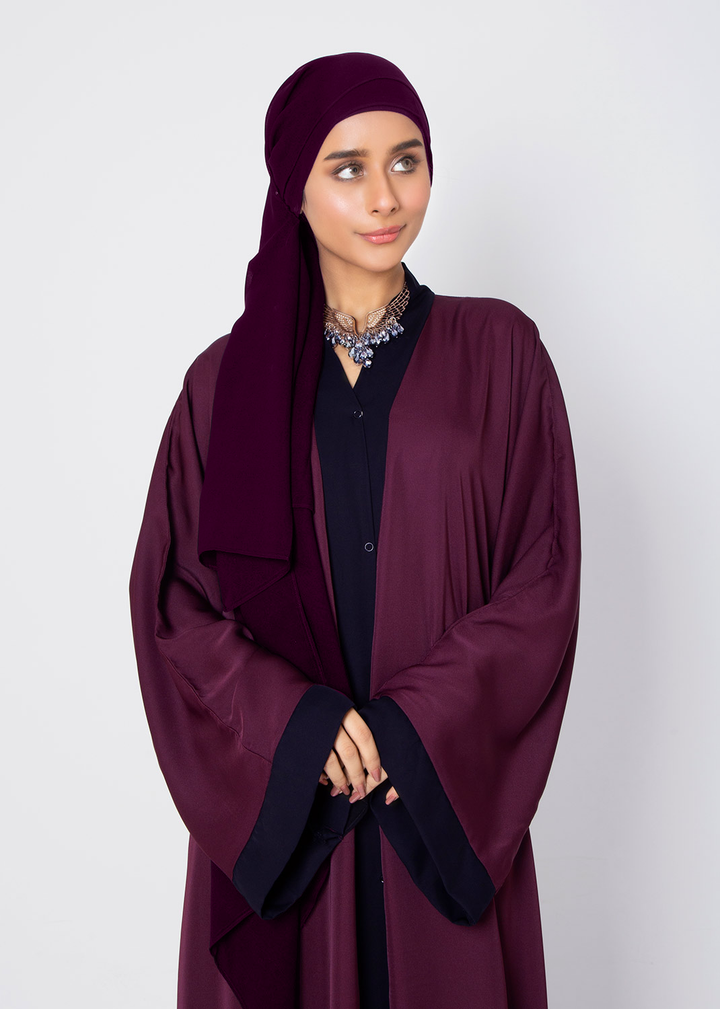 Pristine Plum Abaya