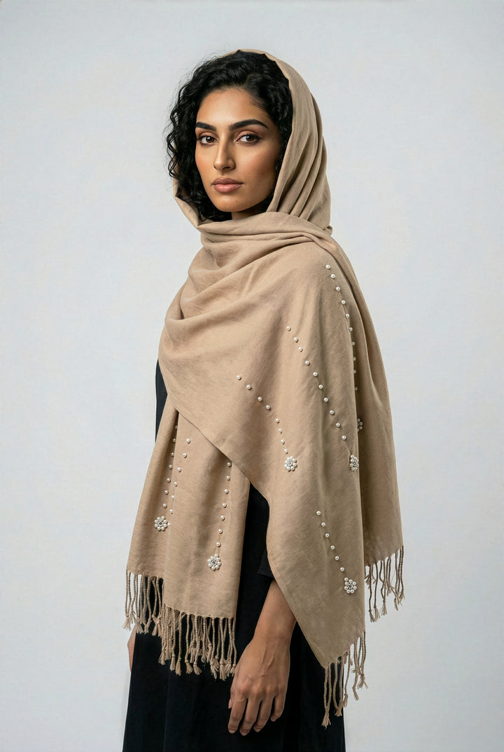 Nihaal Wool Hijab - Cream