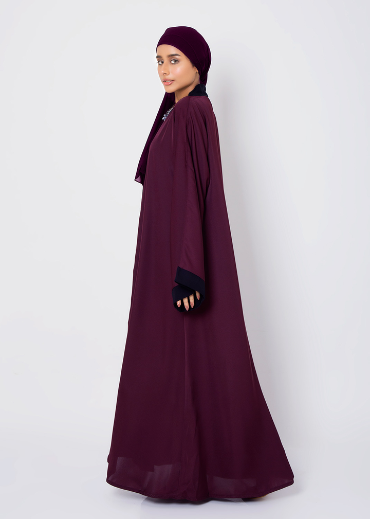 Pristine Plum Abaya