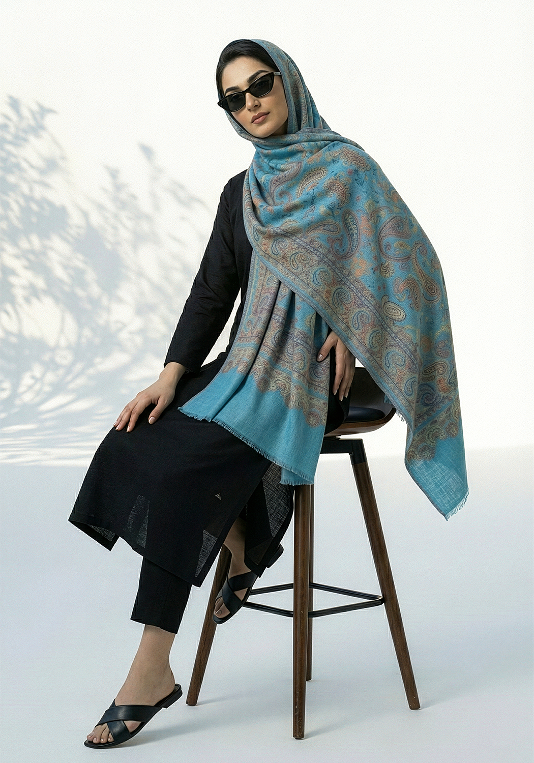 Kani handwoven Hijab - Light Blue