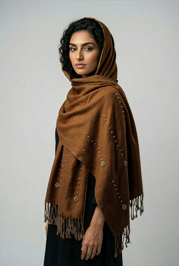 Nihaal Wool Hijab - Brown