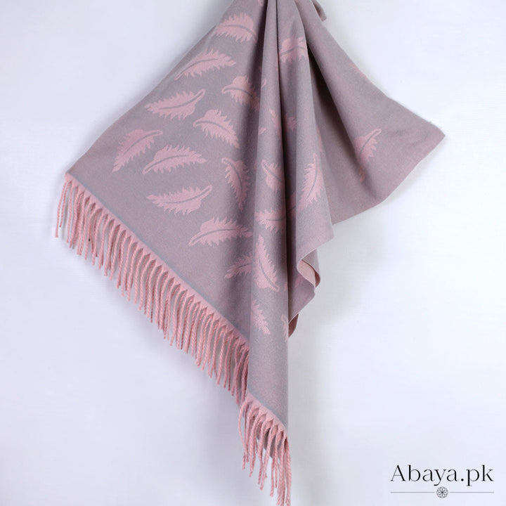 Leaf Cashmere Hijab - Light Grey
