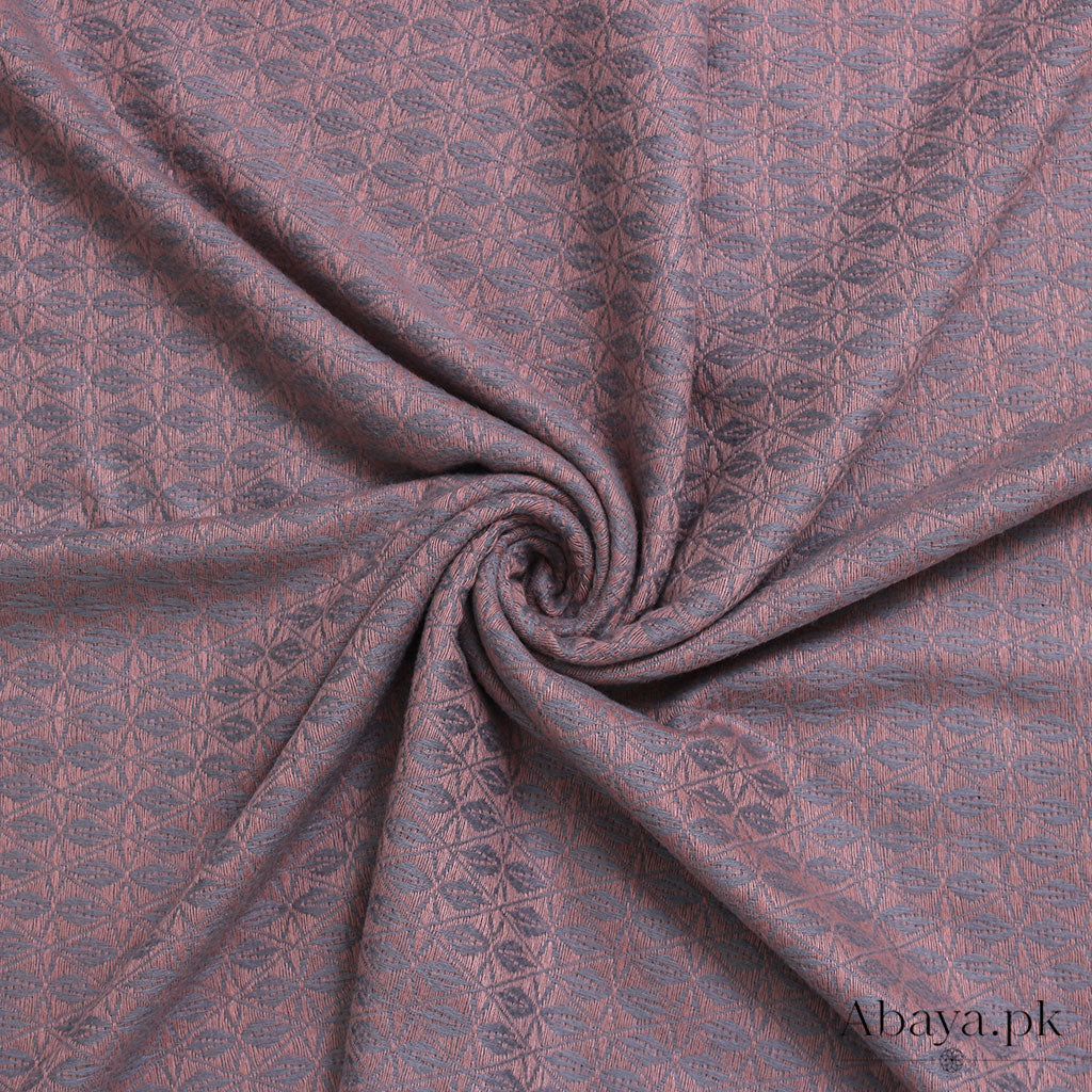 Flower Cashmere Hijab -  Pink- Grey