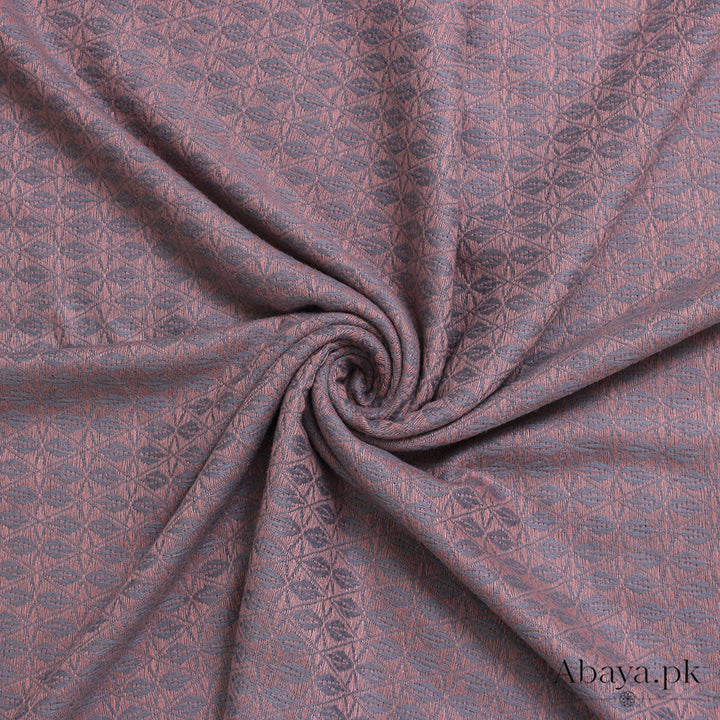 Flower Cashmere Hijab -  Pink- Grey