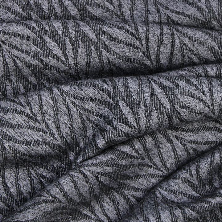 Palm Leaf Cashmere Hijab - Charcoal