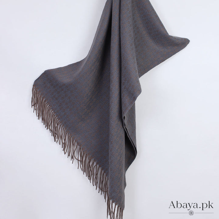 Flower Cashmere Hijab - Grey