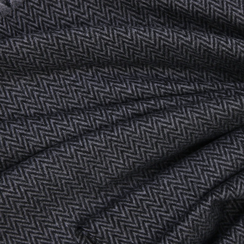 ZigZag Cashmere Hijab - Charcoal