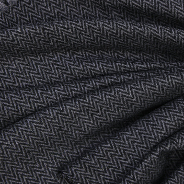ZigZag Cashmere Hijab - Charcoal