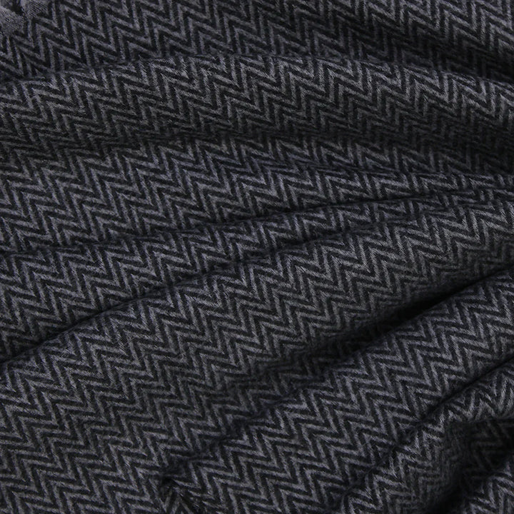 ZigZag Cashmere Hijab - Charcoal