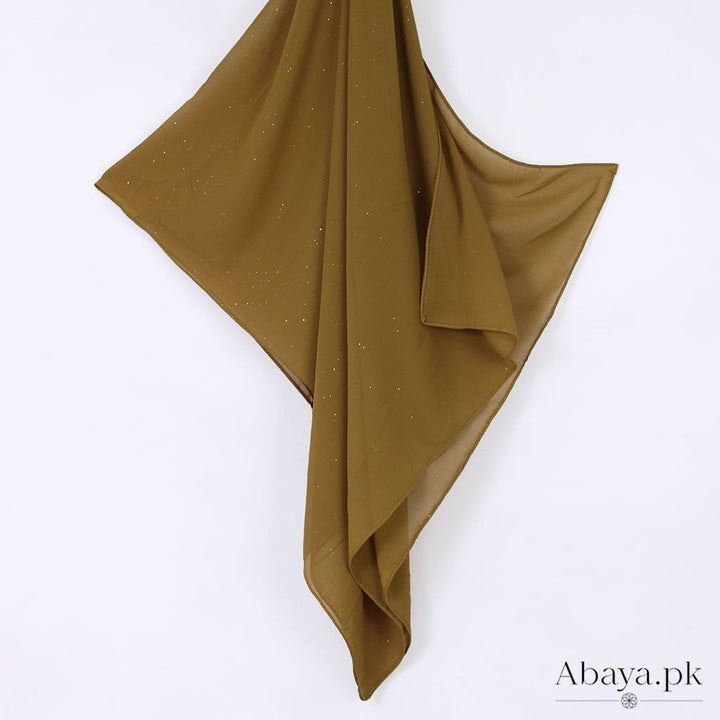 Gleam Chiffon Hijab - Mehandi