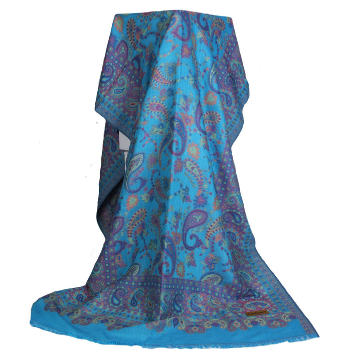 Embroidery-Cashmere-Light Blue