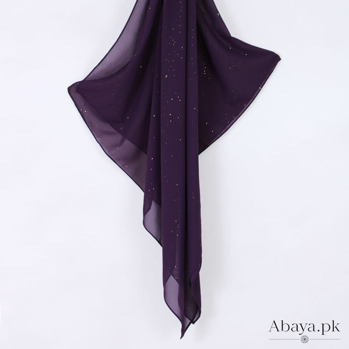 Gleam Chiffon Hijab - Purple