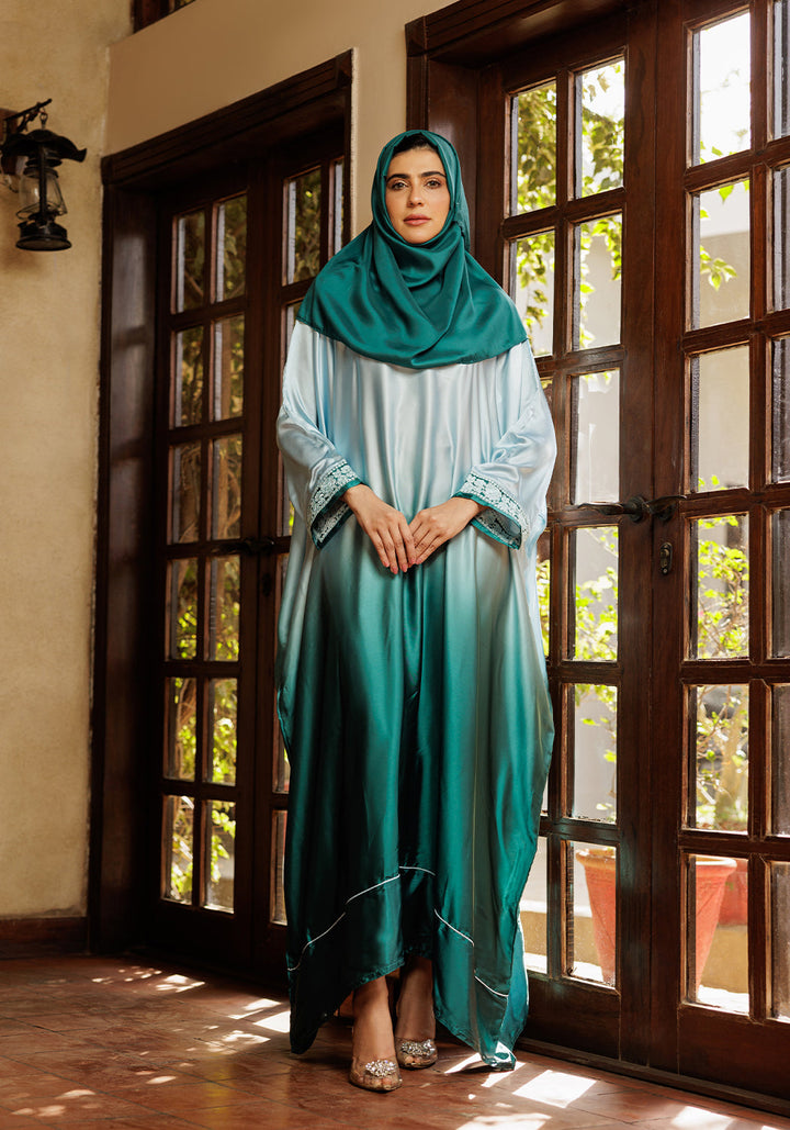 Silk Tie Dye Abaya | Serene Threads