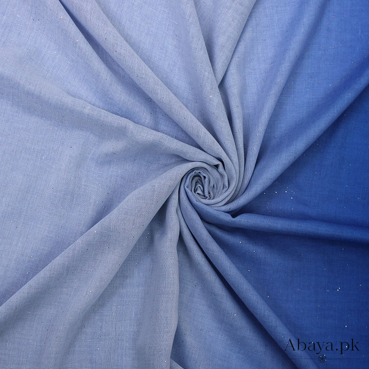 Ombre Lawn Hijab - (Off white and Ink blue)