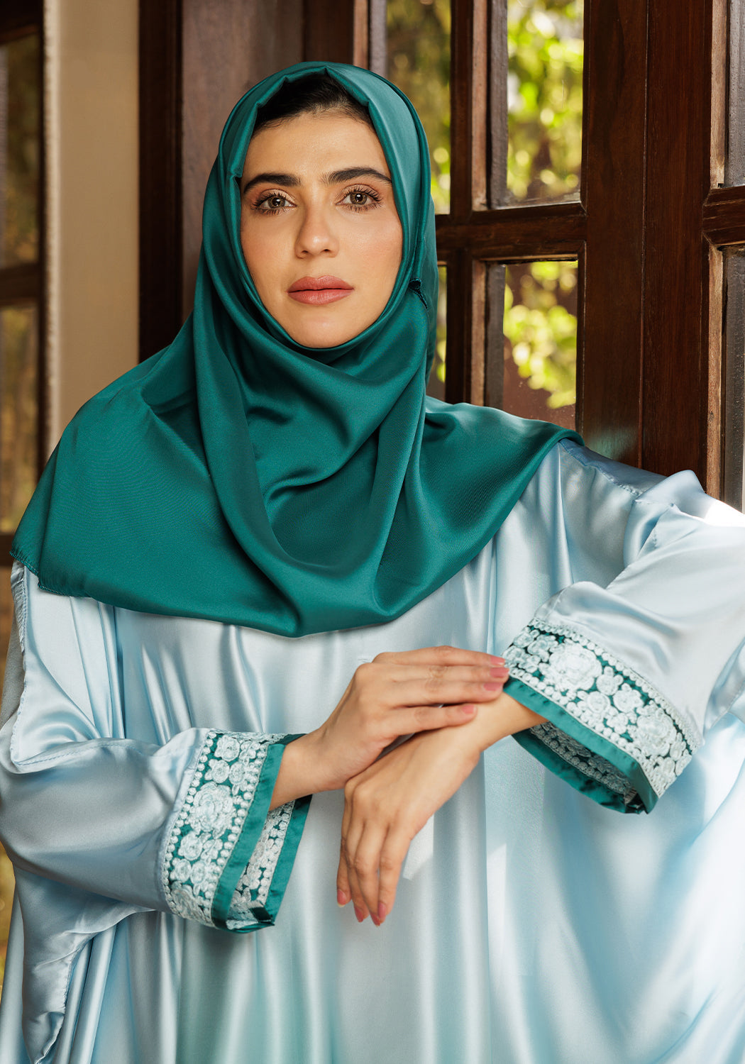 Silk Tie Dye Abaya | Serene Threads
