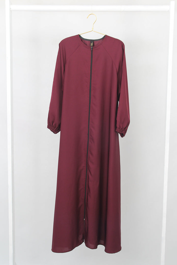 Zipper A-Line Abaya