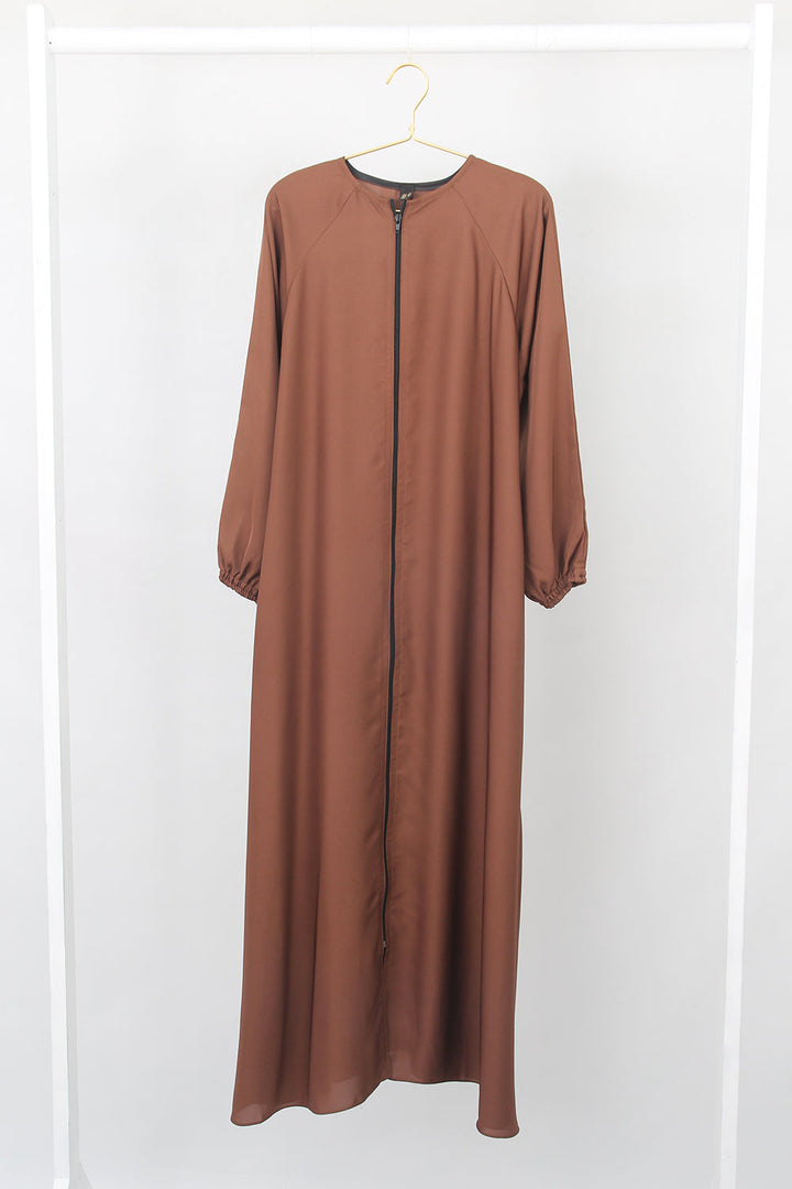 Zipper A-Line Abaya