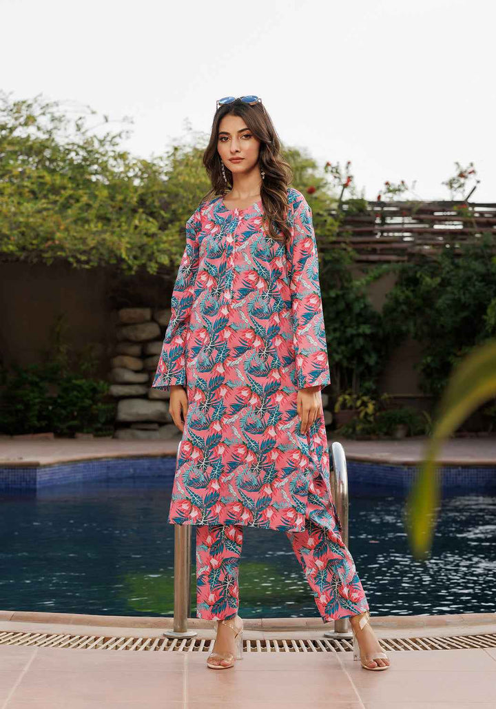 Flamingo - 2 PC Stitched Lawn Suit | Timeless Bloom - Zarasi.pk
