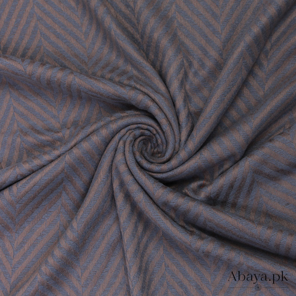 Zebra Woolen Hijab - Grey