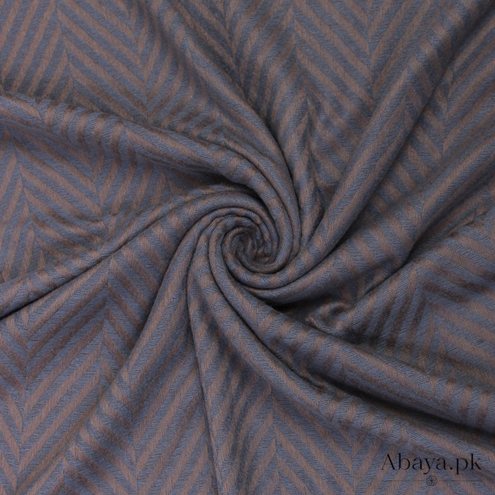 Zebra Woolen Hijab - Grey