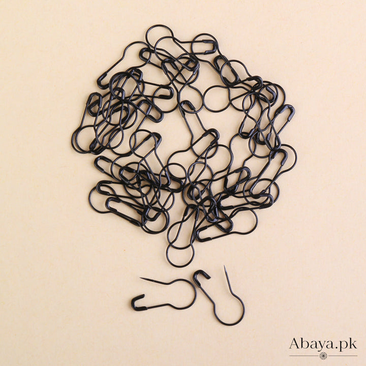 Spherical, Coil-less Hijab Pin- Black