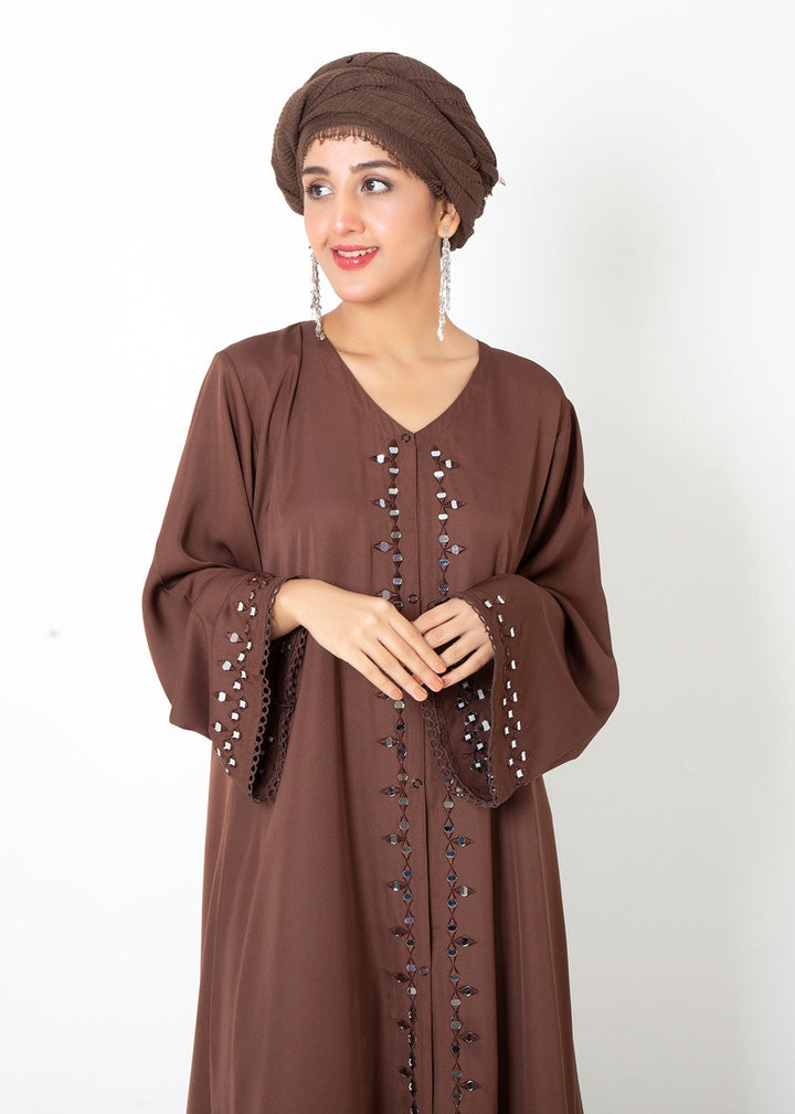 Reflection Brown Abaya