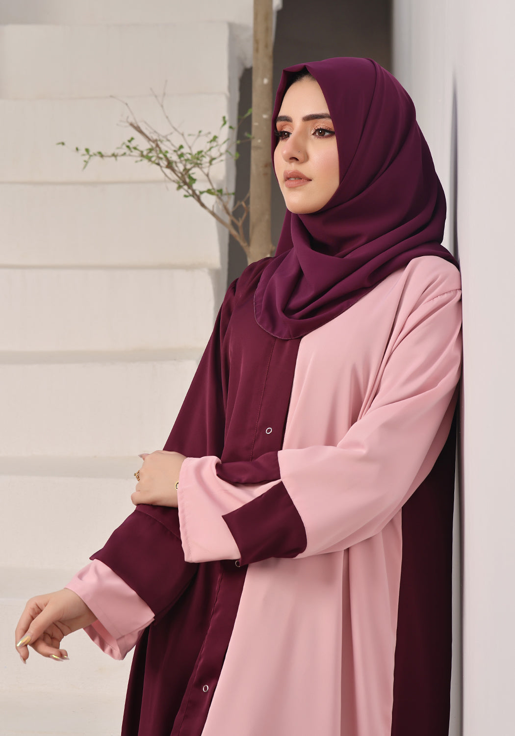 Purple Majesty and Pale Pink Abaya