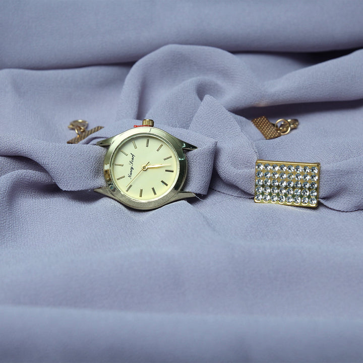 Chiffon Watch Braclet Hijab-Grey