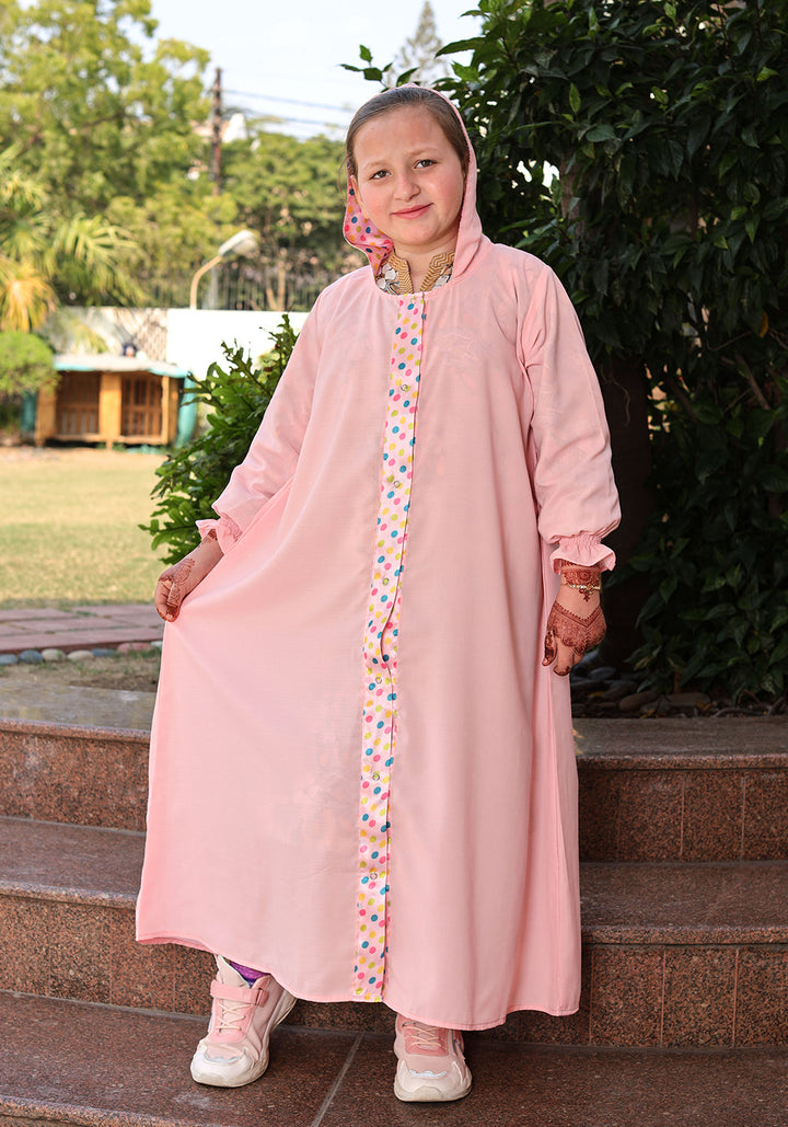 Baby Pink Hoodie Abaya