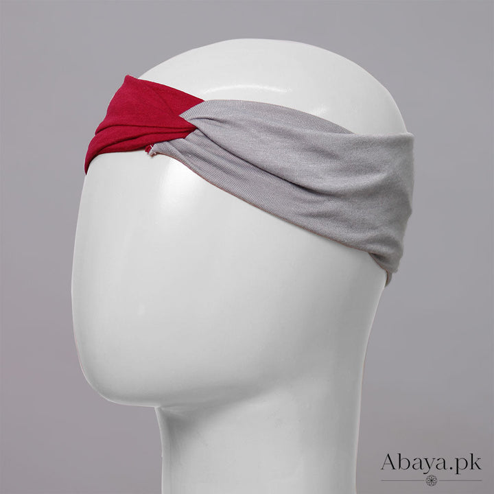 Maroon and Grey Tube Cap