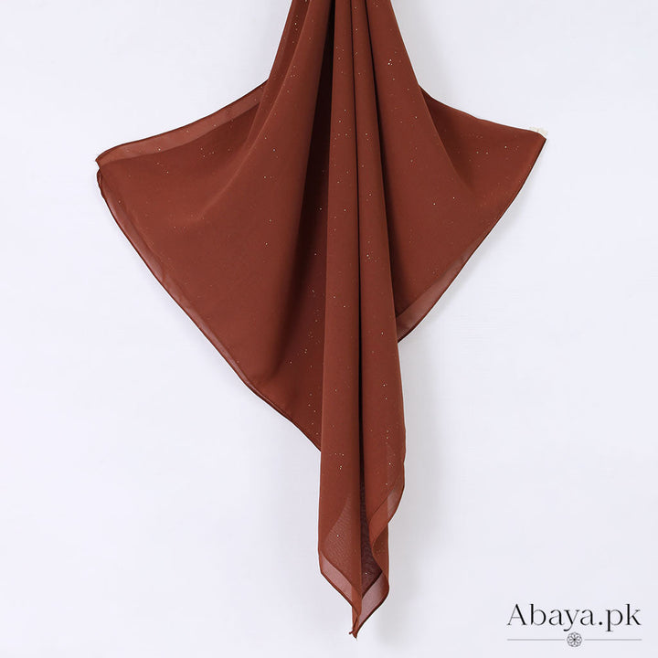 Gleam Chiffon Hijab - Coffee