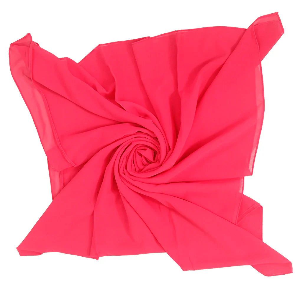 Pinky Chiffon Hijabs - Shocking Pink