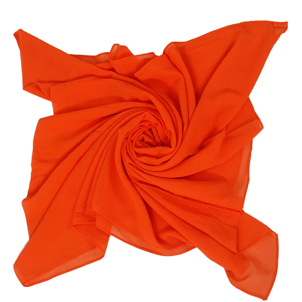 Shades Of Orange Chiffon Hijabs - Orange