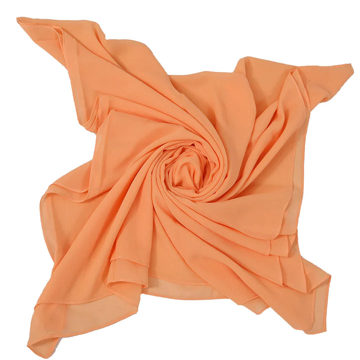 Shades Of Orange Chiffon Hijabs - Peach