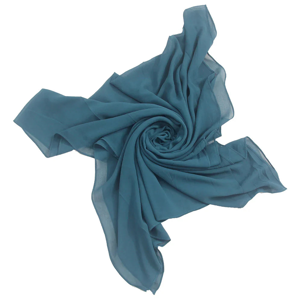 Anahita Chiffon Hijab - Dark Green