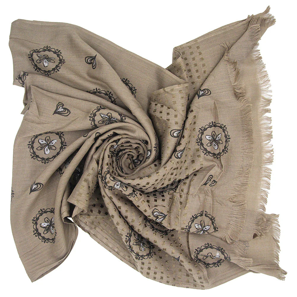 Elsa Turkish Linen HIjab - Khaki