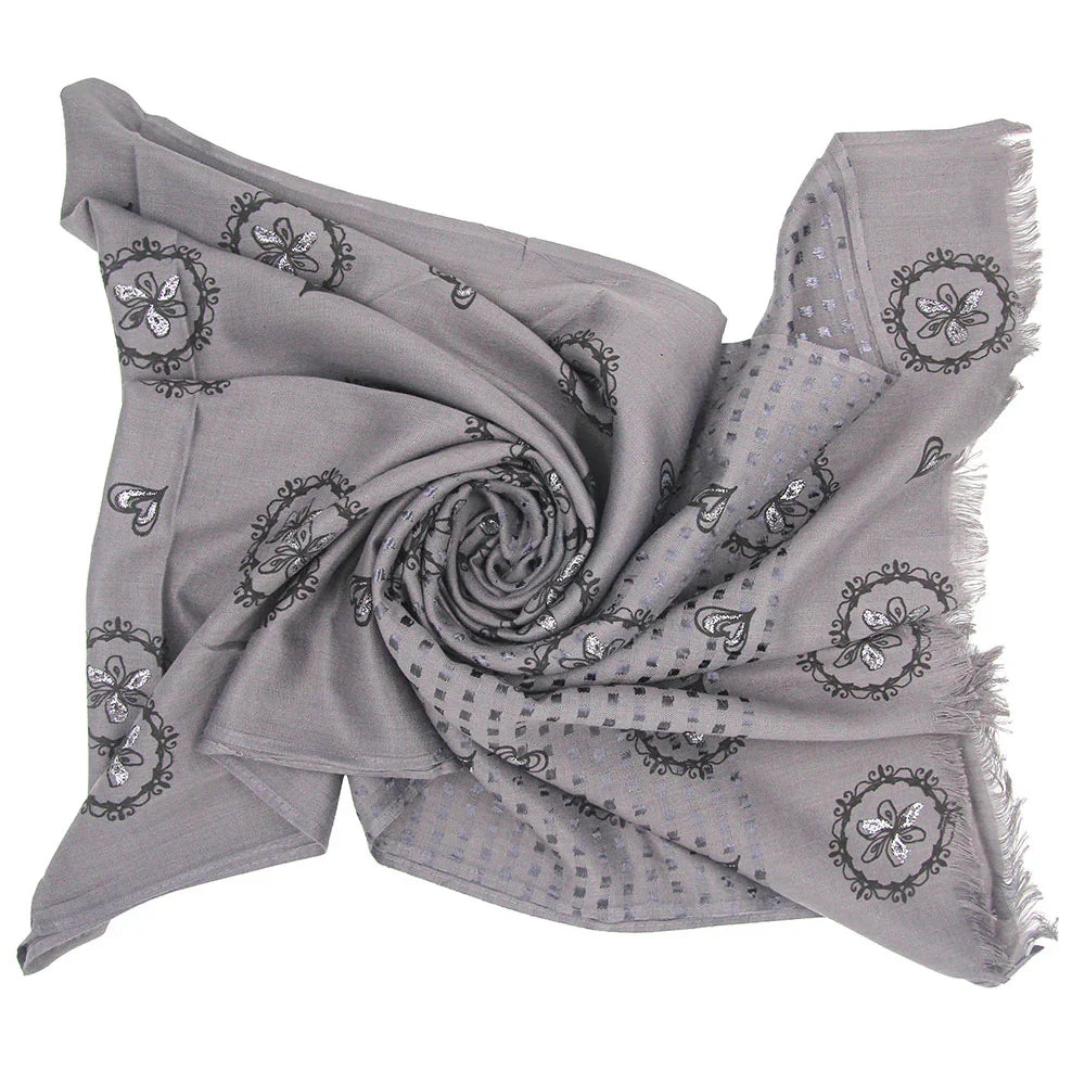 Elsa Turkish Linen HIjab - Grey