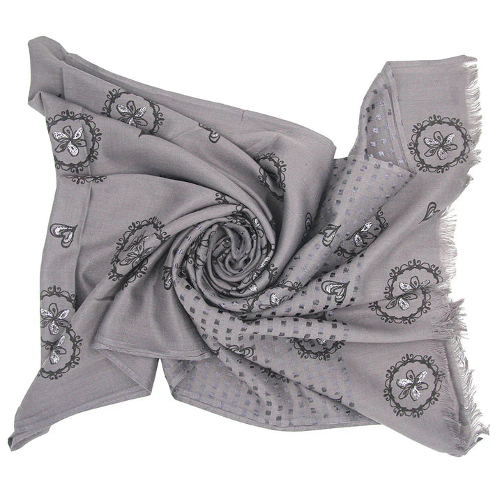 Elsa Turkish Linen HIjab - Grey